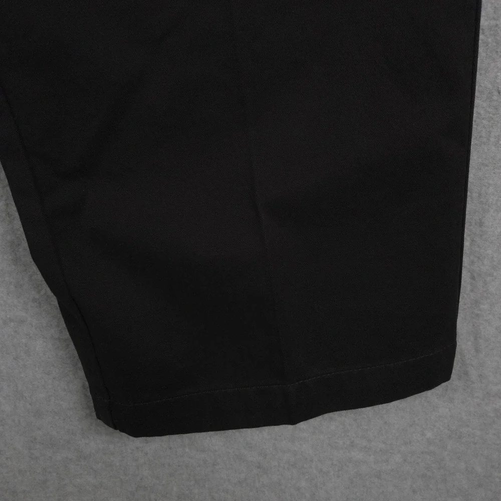 Dockers Mens 34x34 Black Classic Fit D3 Flat Front Chino Khaki Pants School Work